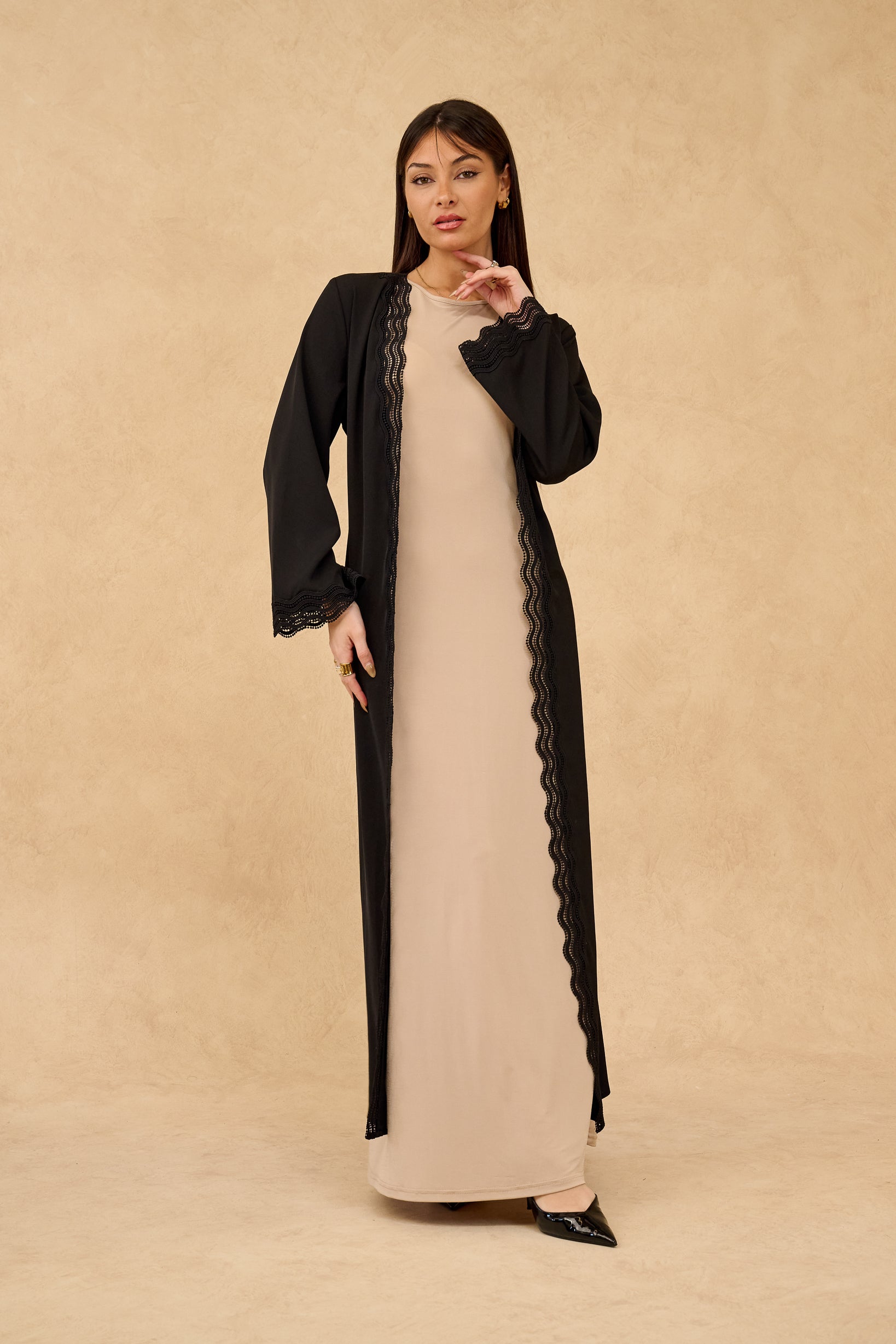 Elementary Lace Trim Cardigan