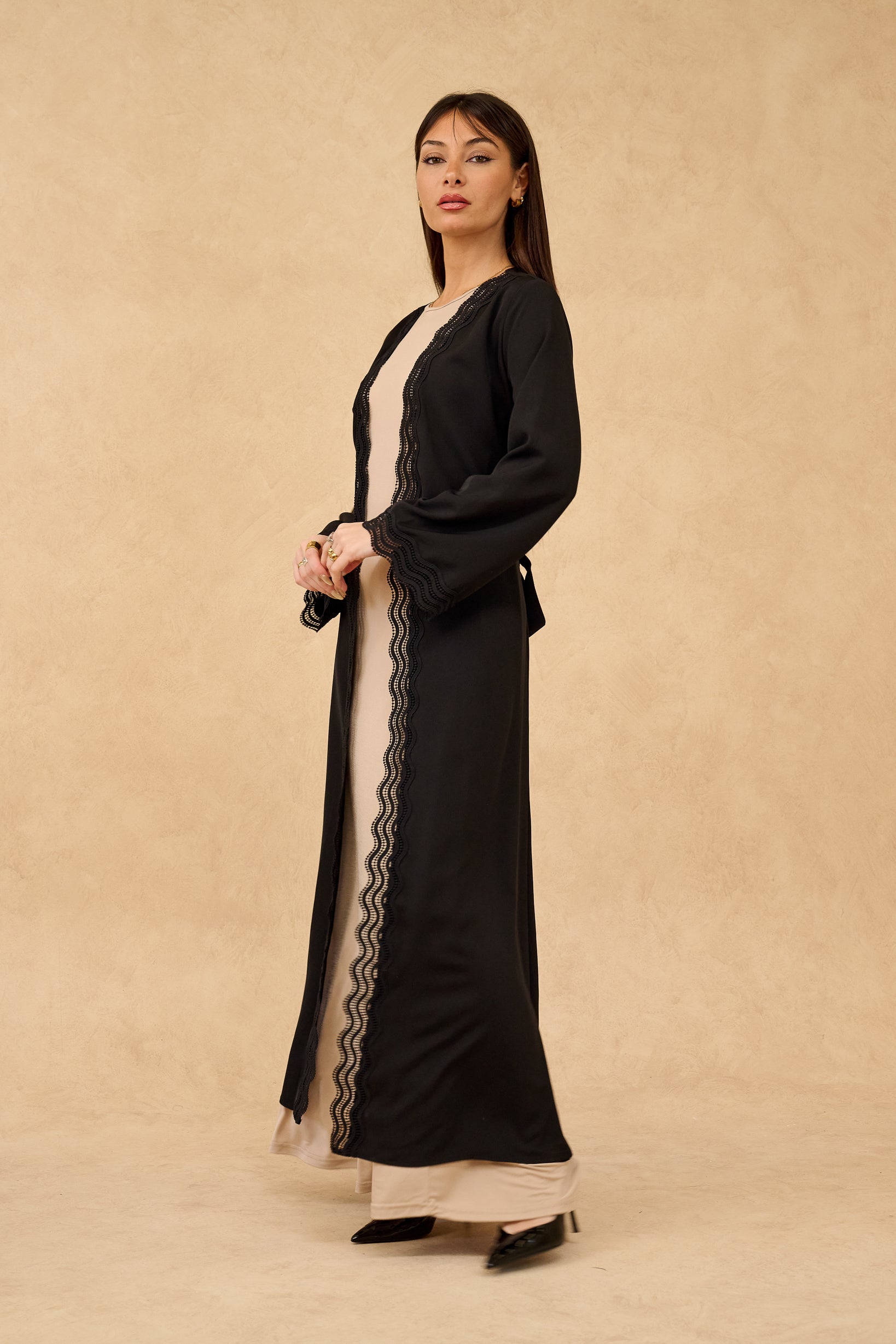 Elementary Lace Trim Cardigan