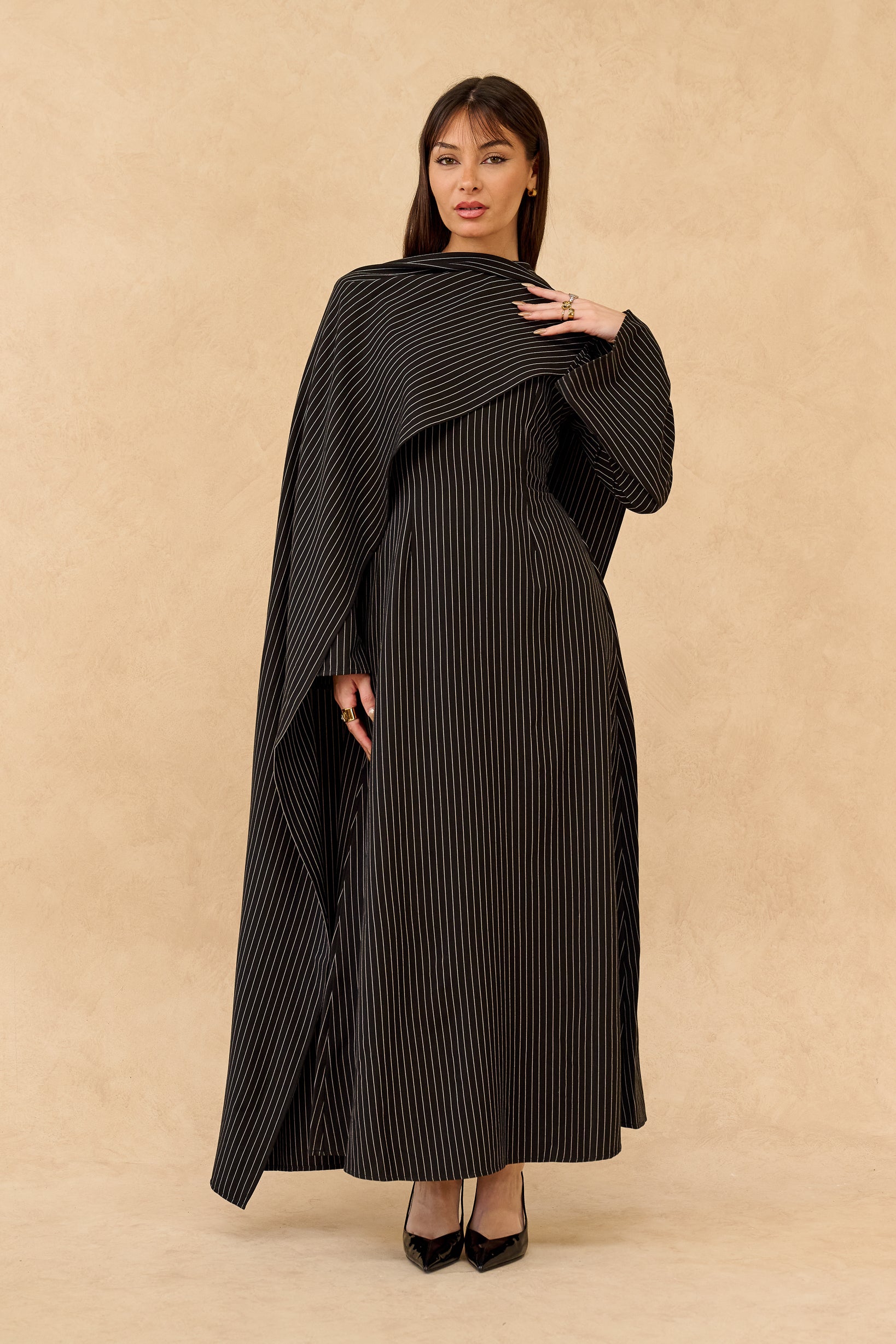 Elementary Stripe Abaya Set