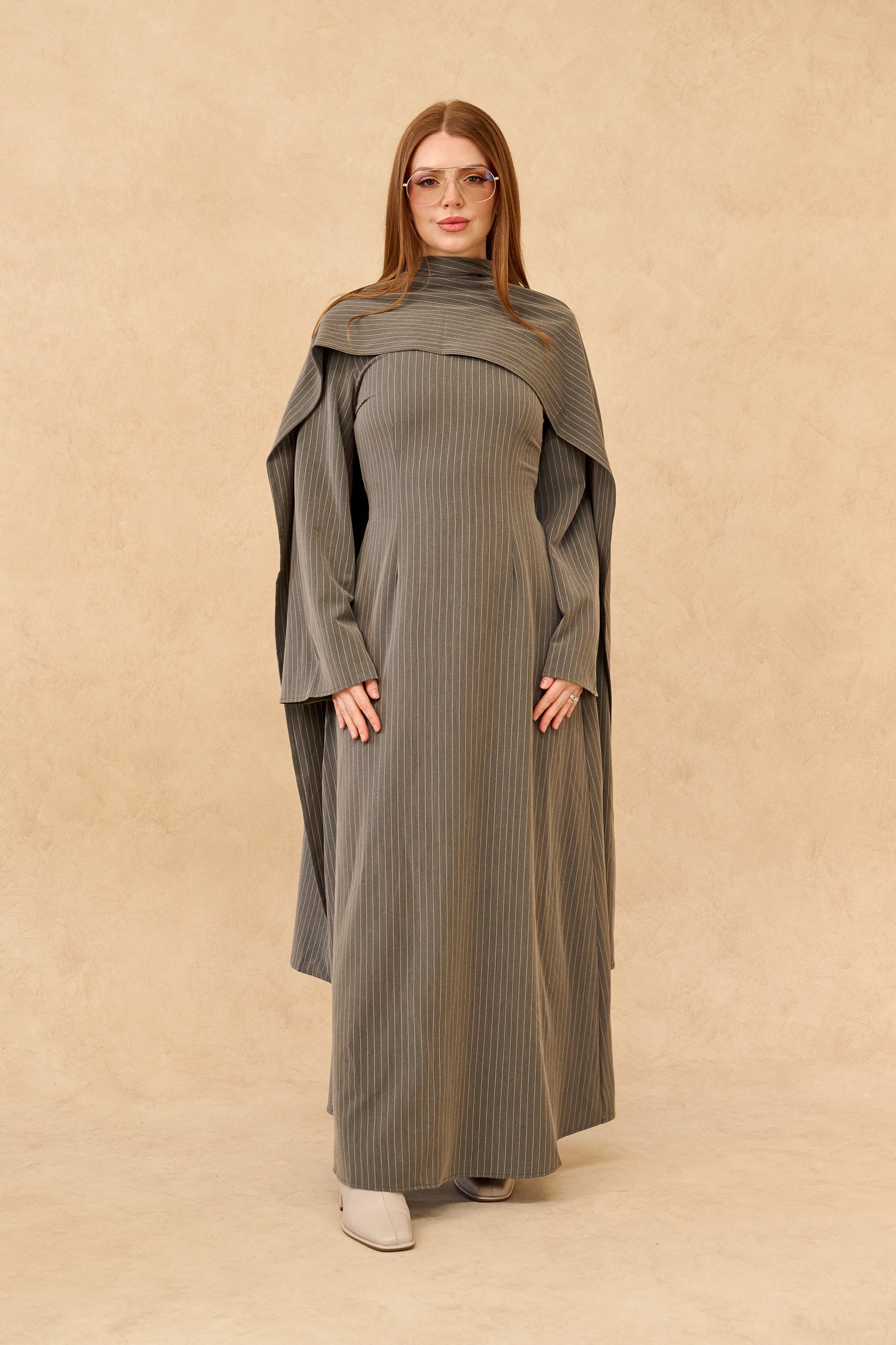 Elementary Stripe Abaya Set