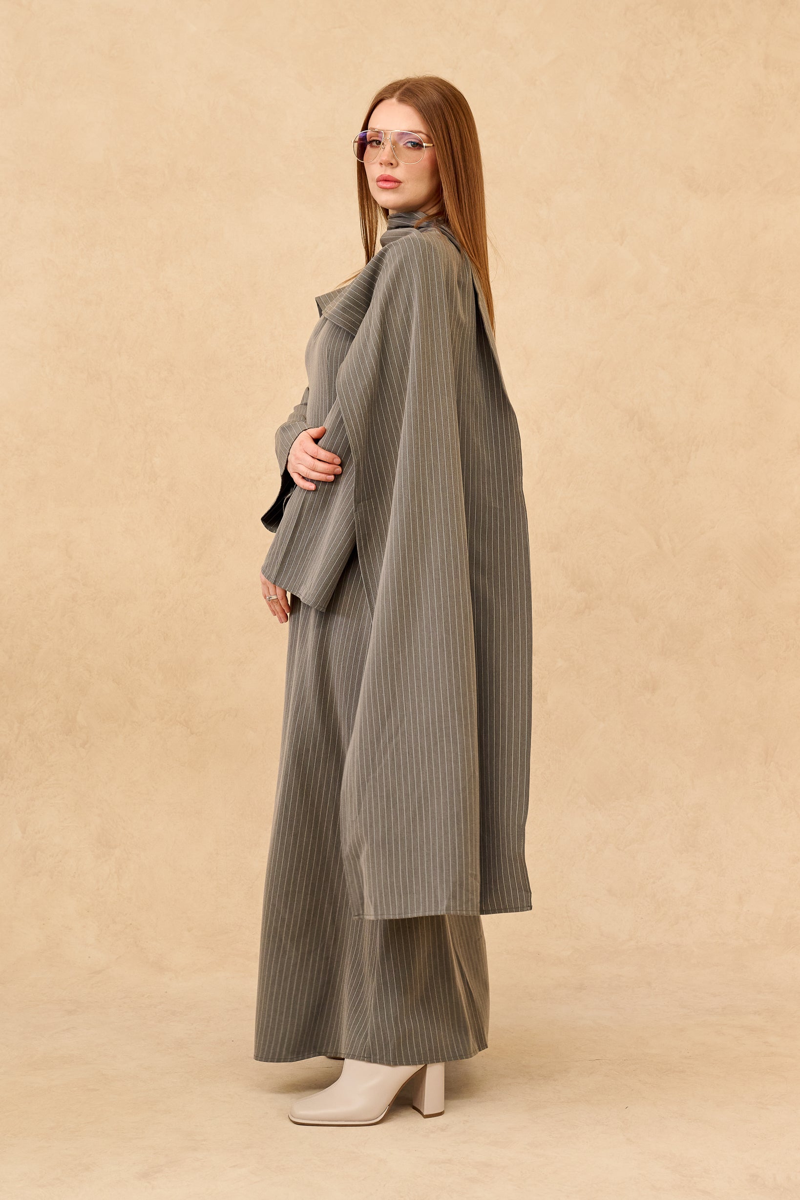 Elementary Stripe Abaya Set