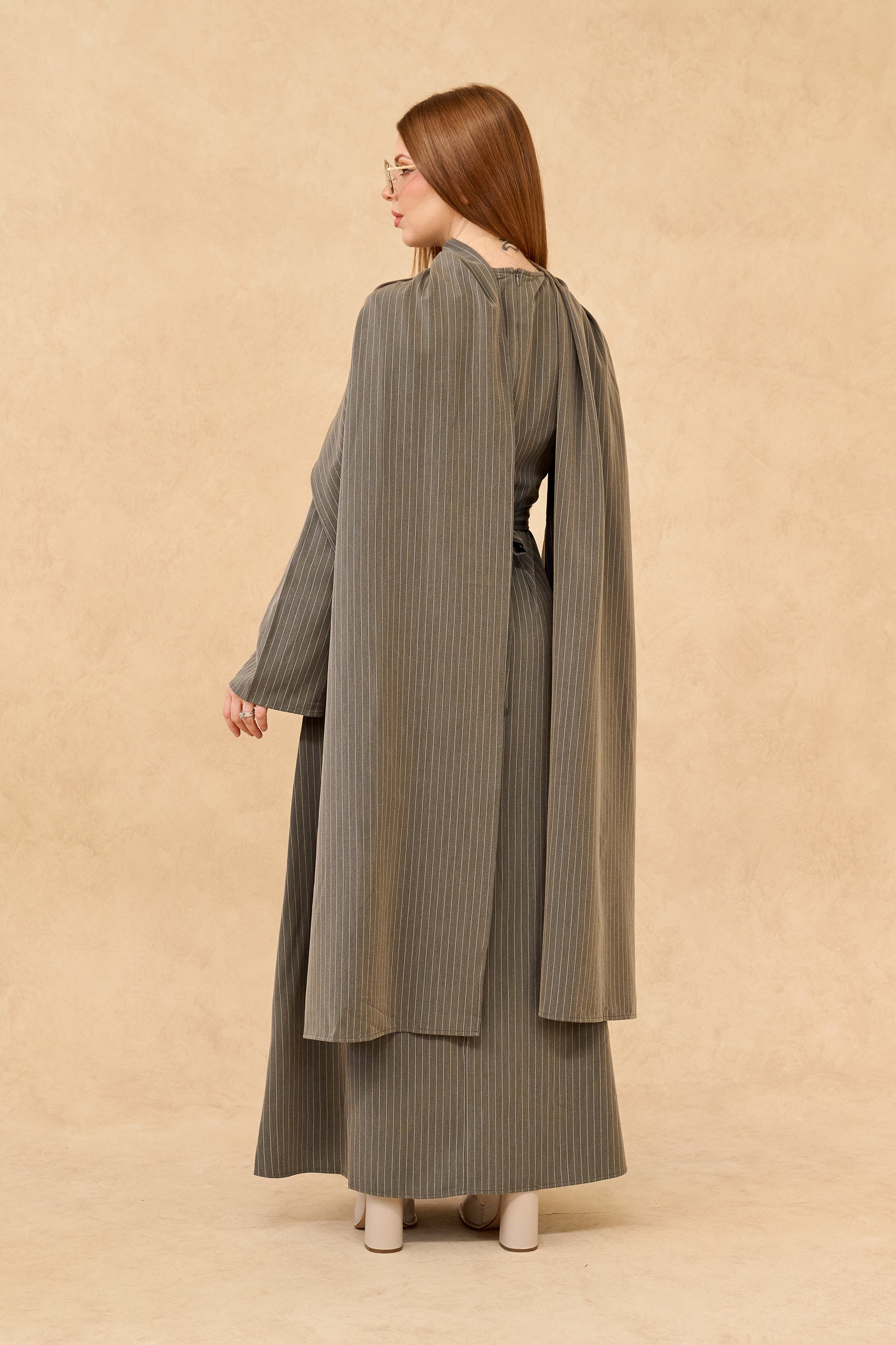 Elementary Stripe Abaya Set
