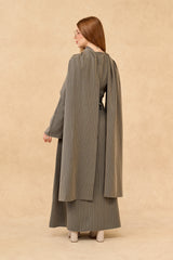 Elementary Stripe Abaya Set