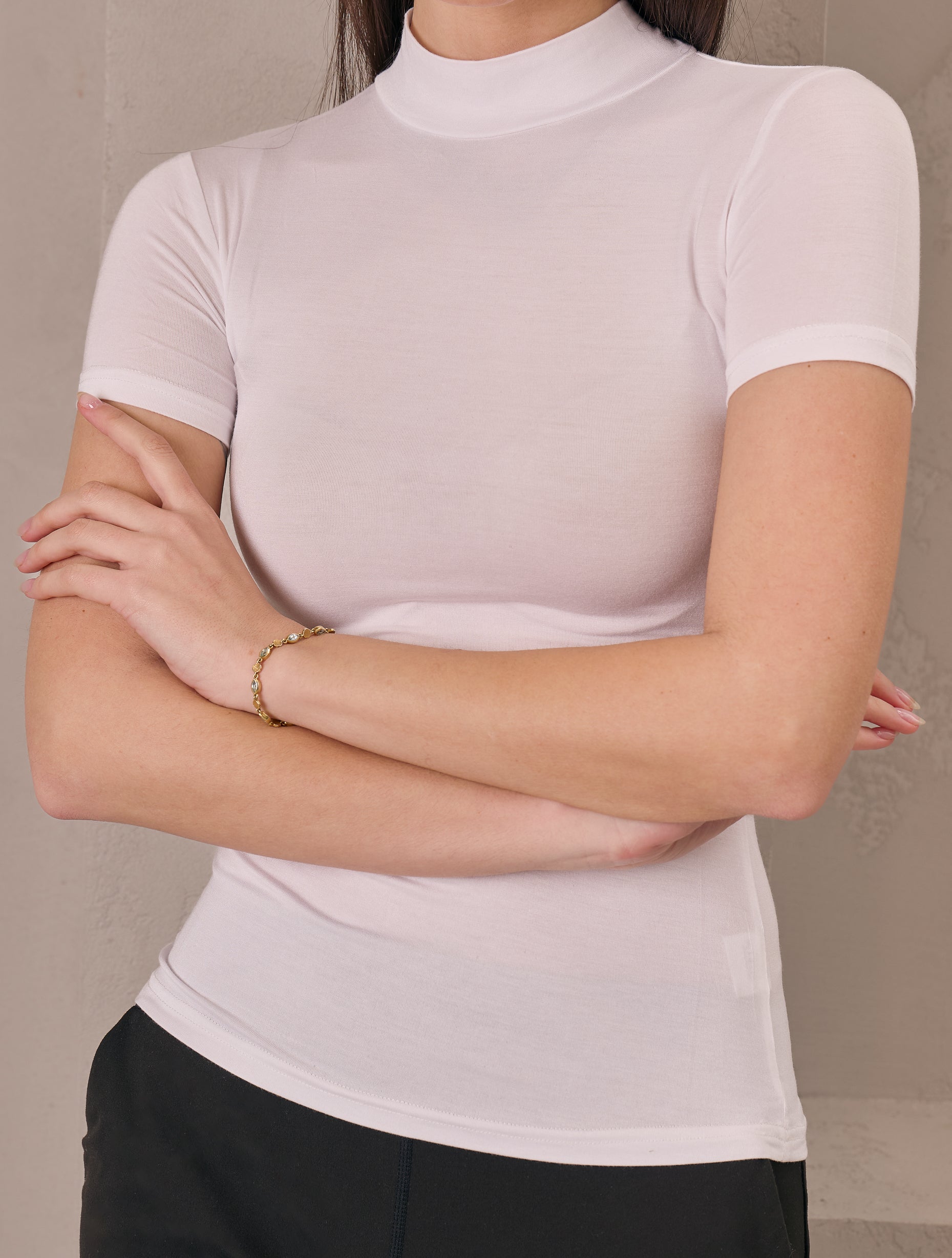 High Neck Tee Body Top
