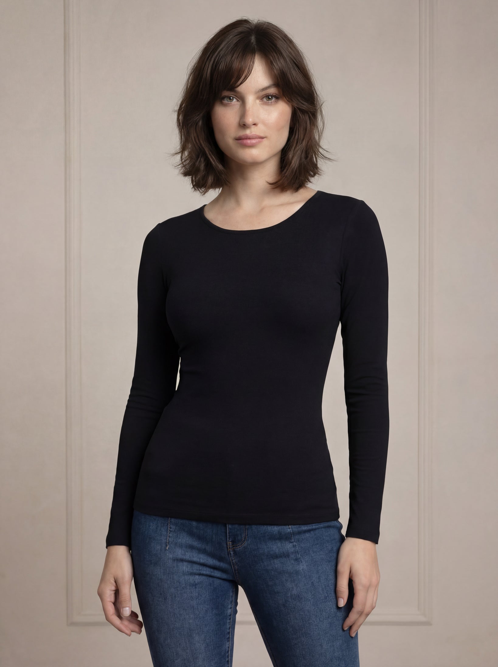 Low Neck Body Top - Dark Shades
