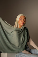 Printed Modal Shawl - Shades of Green