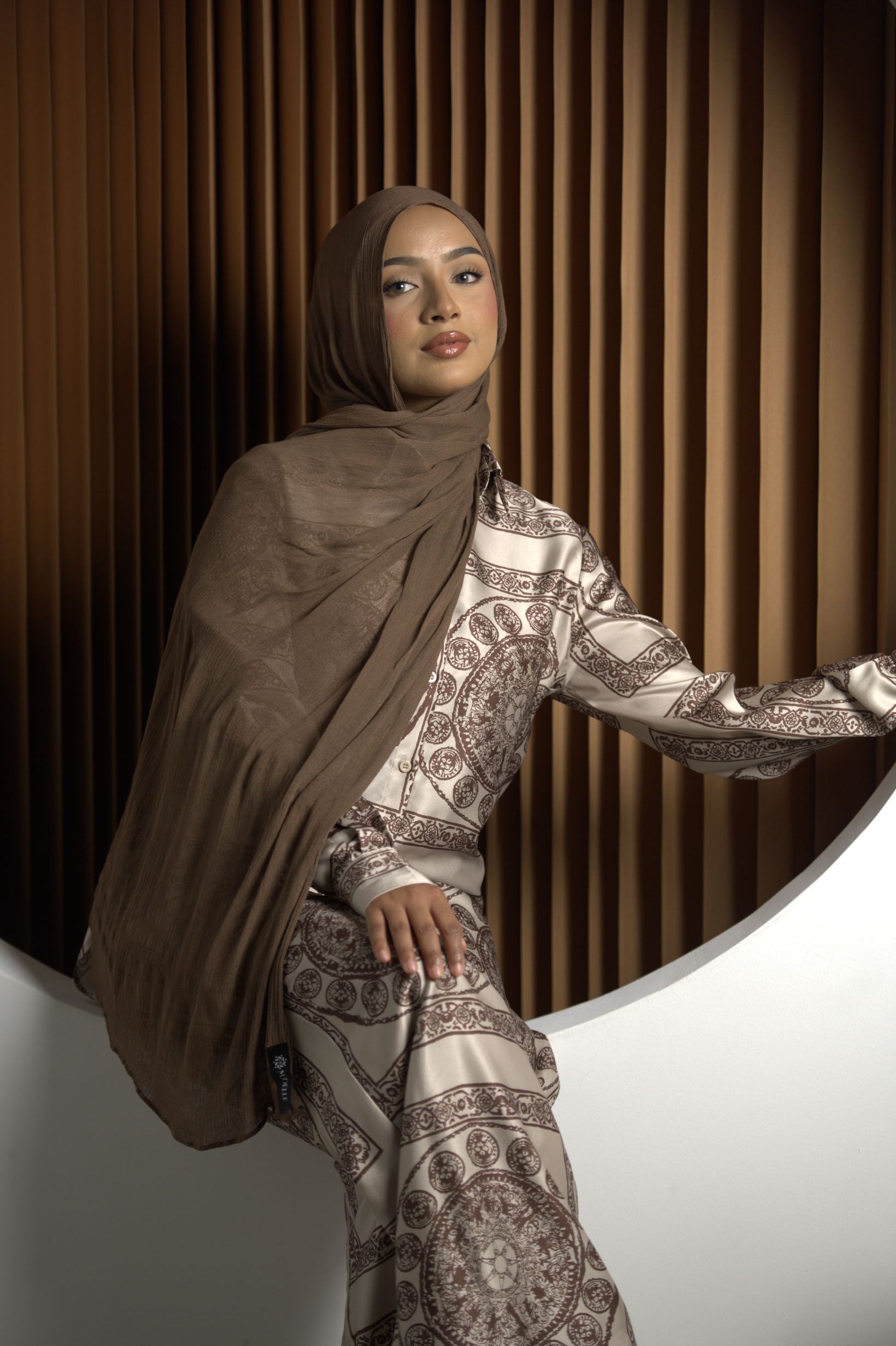 Rayon Crepe Shawl - Dark Shades