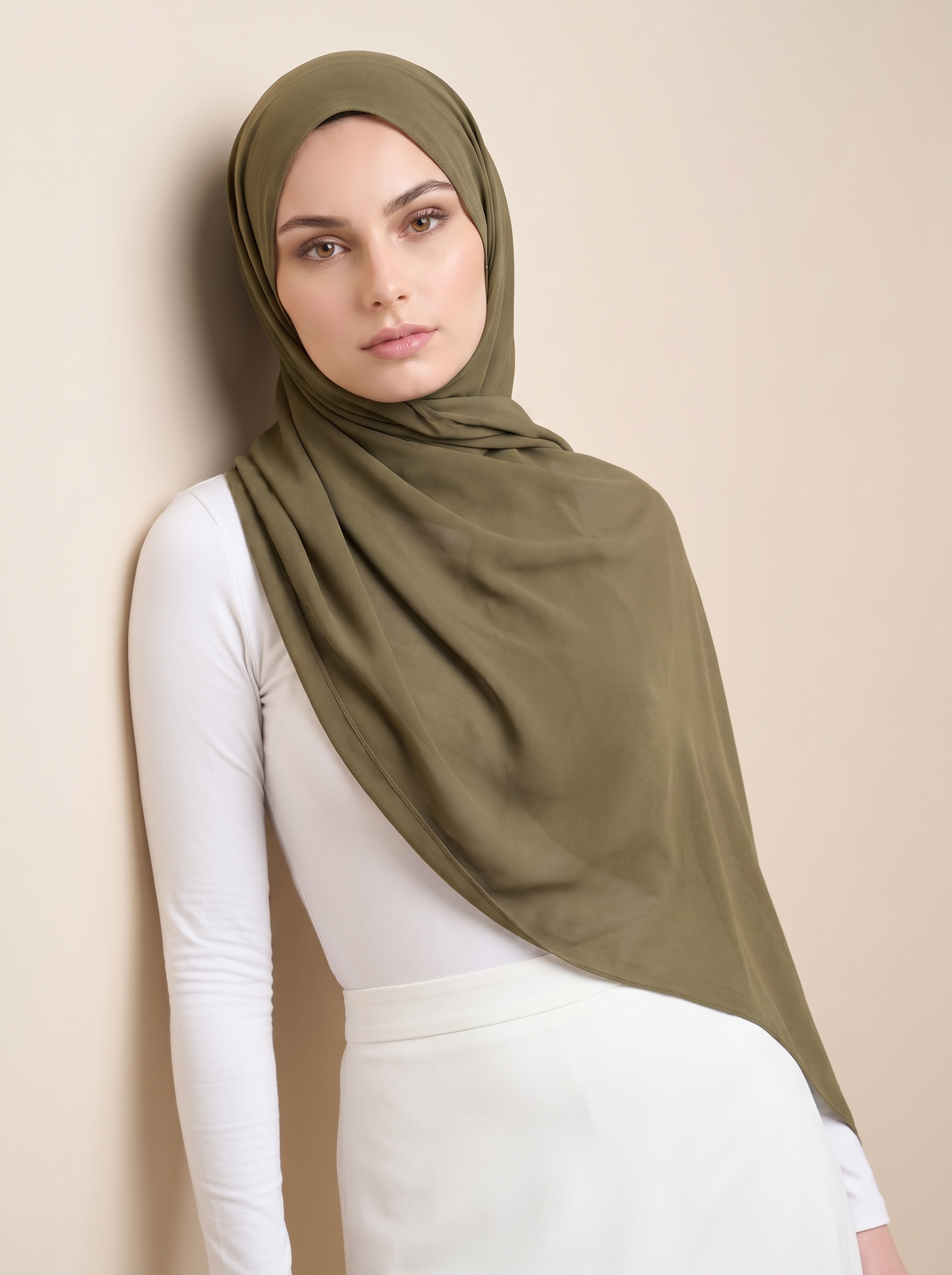 Chiffon Shawl - Shades of Green