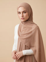Chiffon Shawl - Shades of Dark Nude