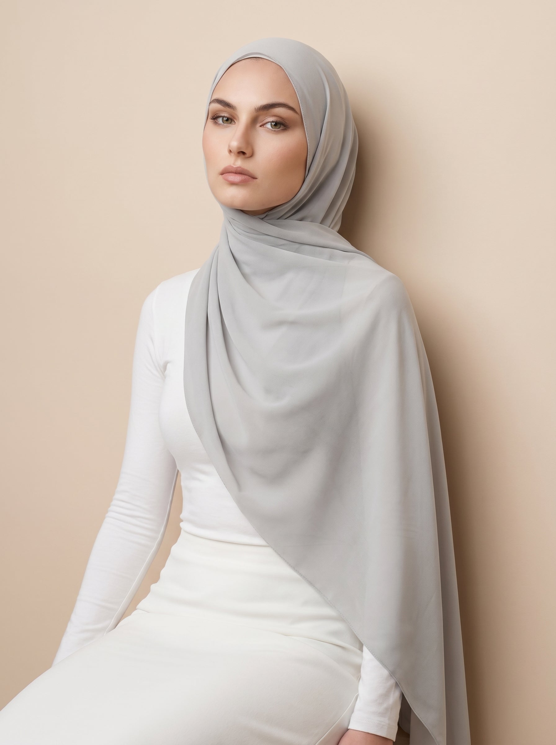 Chiffon Shawl - Shades of Grey