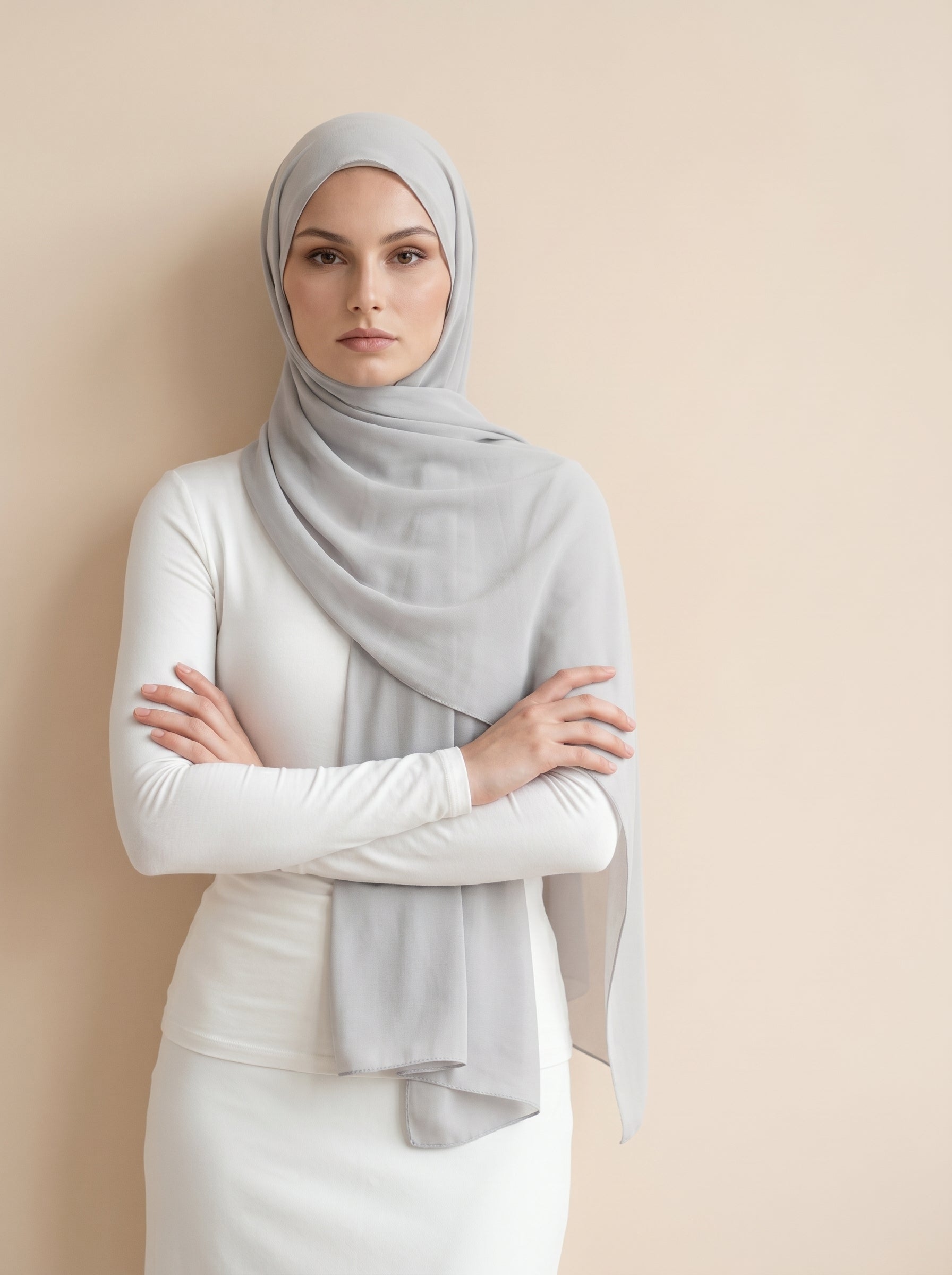 Chiffon Shawl - Shades of Grey