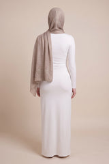 Cotton Tassleless Shawl - Shades of Grey