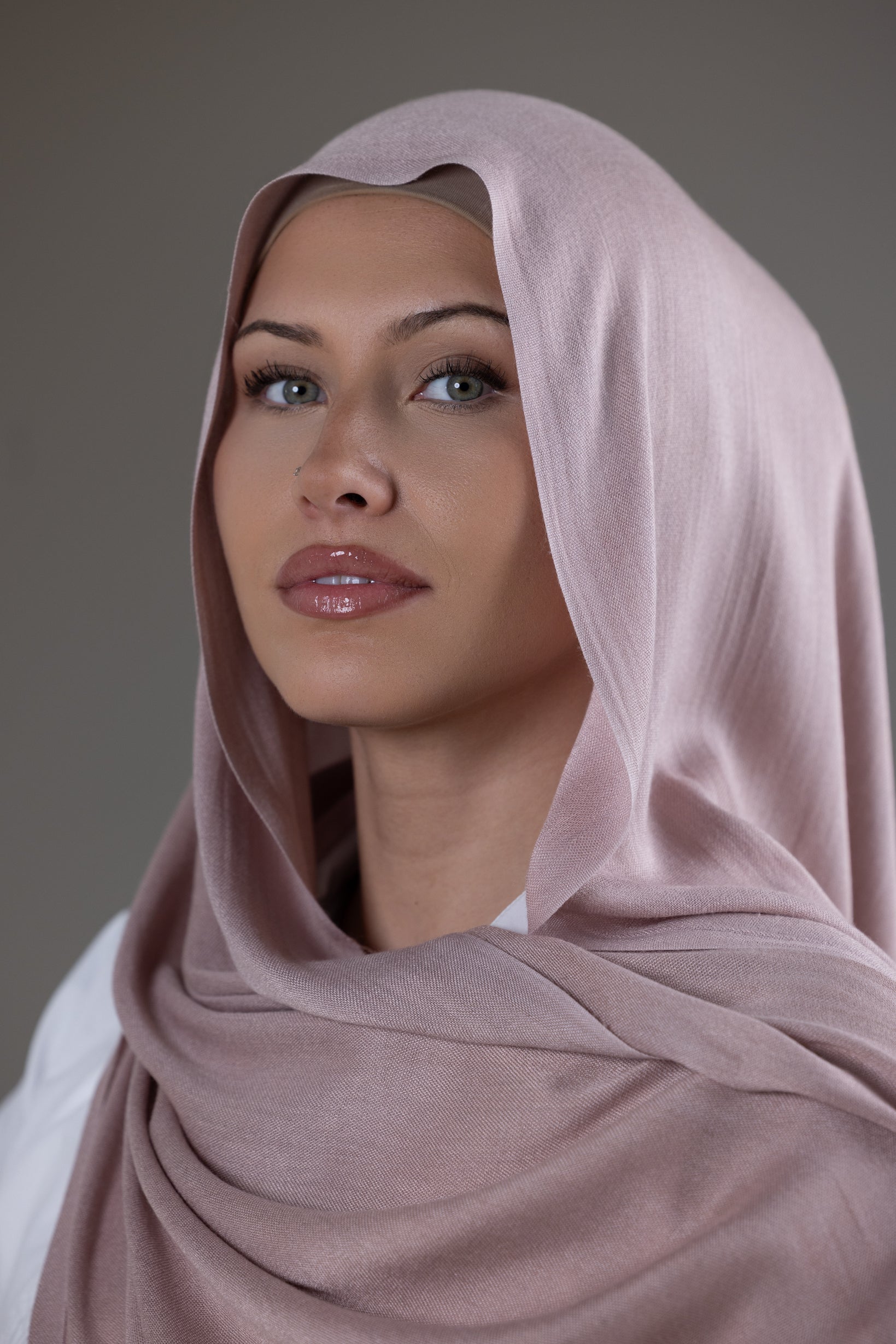 Cotton Tassleless Shawl - Shades of Pink