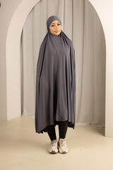 Tie Back Jilbab No Sleeves - Shades of Grey