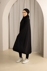 Tie Back Jilbab No Sleeves - Shades of Black