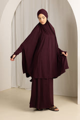 Tie Back Jilbab Prayer Set Sleeves - Dark Shades