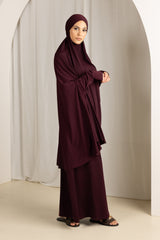 Tie Back Jilbab Prayer Set Sleeves - Dark Shades