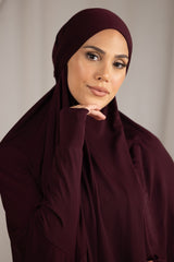 Tie Back Jilbab Prayer Set Sleeves - Dark Shades