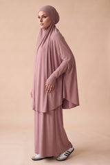 Tie Back Jilbab Prayer Set Sleeves - Light Shades