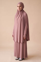 Tie Back Jilbab Prayer Set Sleeves - Light Shades