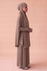 Tie Back Jilbab Prayer Set Sleeves - Light Shades
