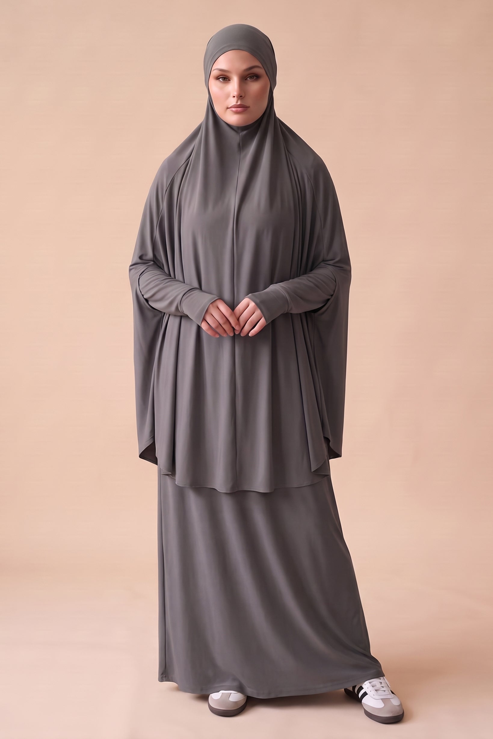 Tie Back Jilbab Prayer Set Sleeves - Dark Shades