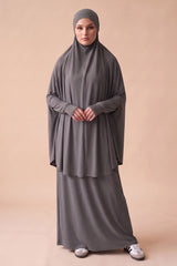 Tie Back Jilbab Prayer Set Sleeves - Dark Shades