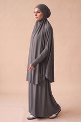 Tie Back Jilbab Prayer Set Sleeves - Dark Shades