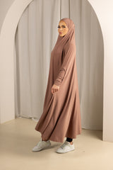 Sleeve Jilbab with Cap- Shades of Pink