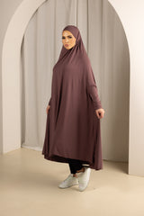 Sleeve Jilbab with Cap - Shades of Purple