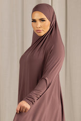 Sleeve Jilbab with Cap - Shades of Purple
