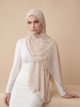 Rose Design Chiffon Scarf