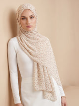 Rose Design Chiffon Scarf