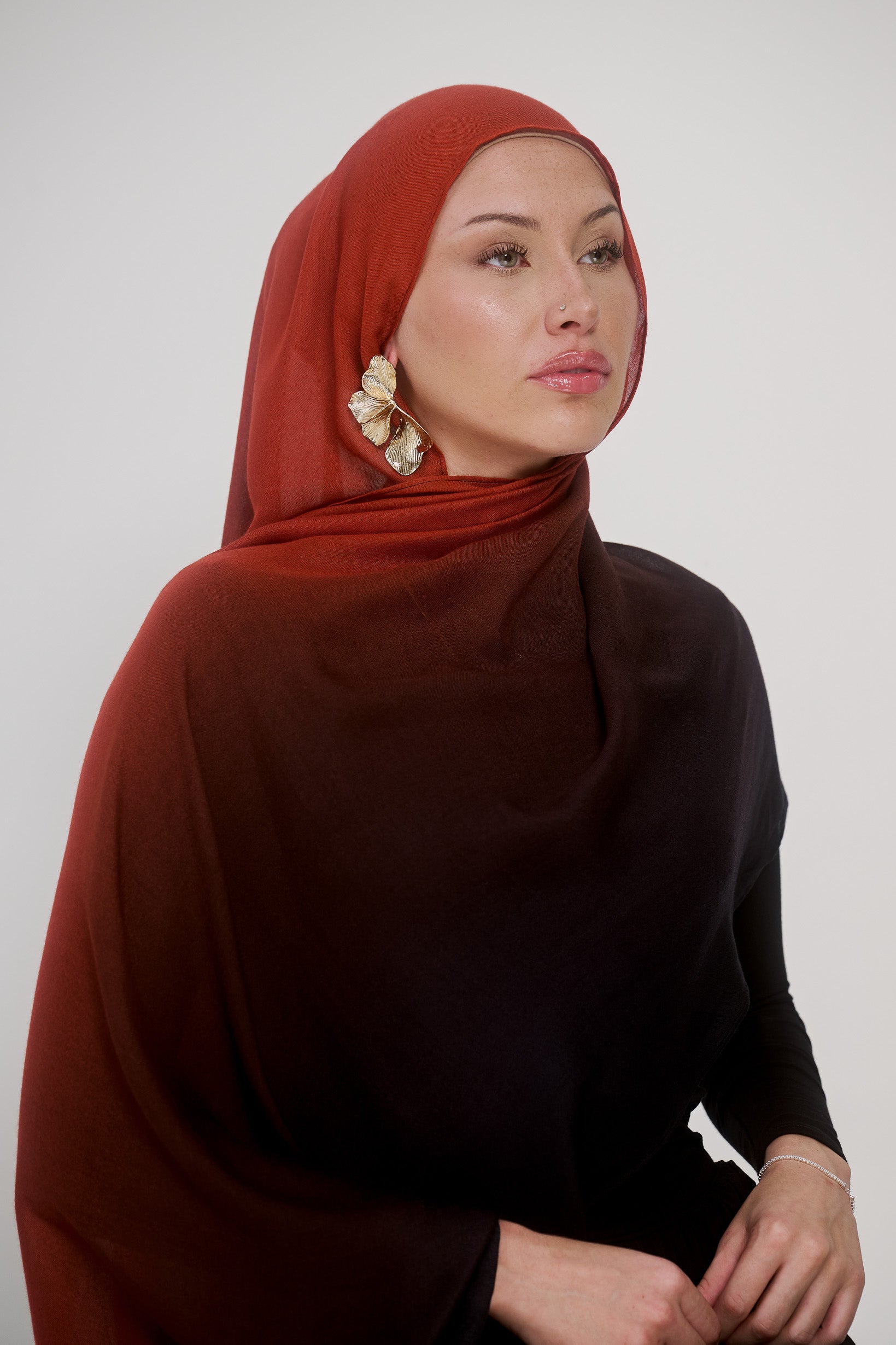 Ombre Modal Shawl - Shades of Orange