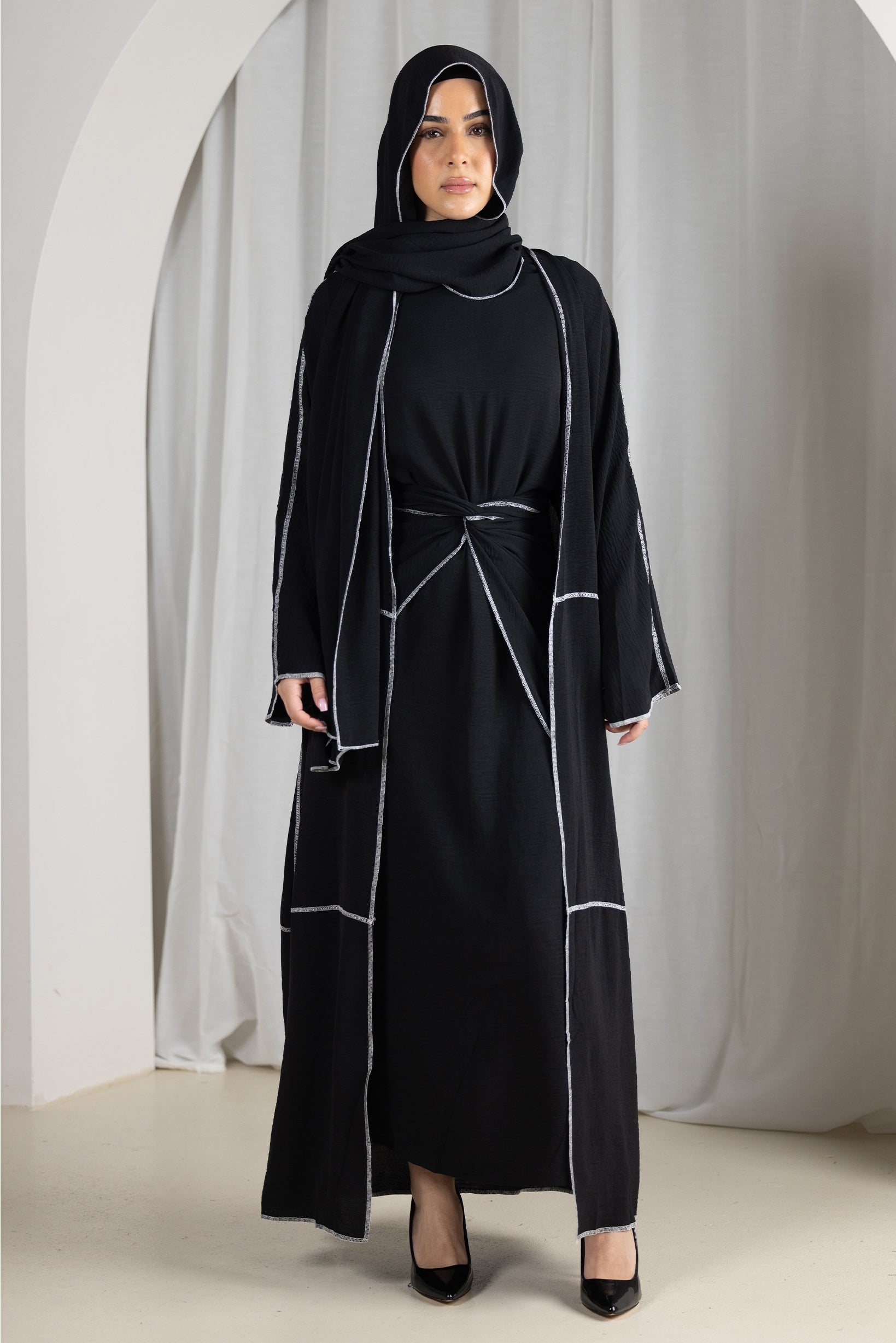 SM8627-1-BLK-dress-skirt-cardigan-shawl-set