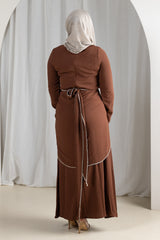 SM8627Chocolate-dress-skirt-cardigan-set