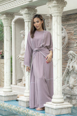 SM8687DPurple-dress-skirt-cardigan-set