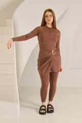 Soleil Brooch swim Top