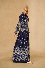 SS0130-NAV-printed-maxi-dress