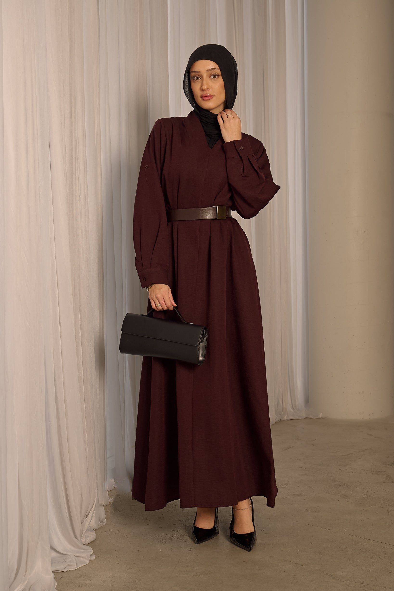 SS0153-Burgndy-Dress