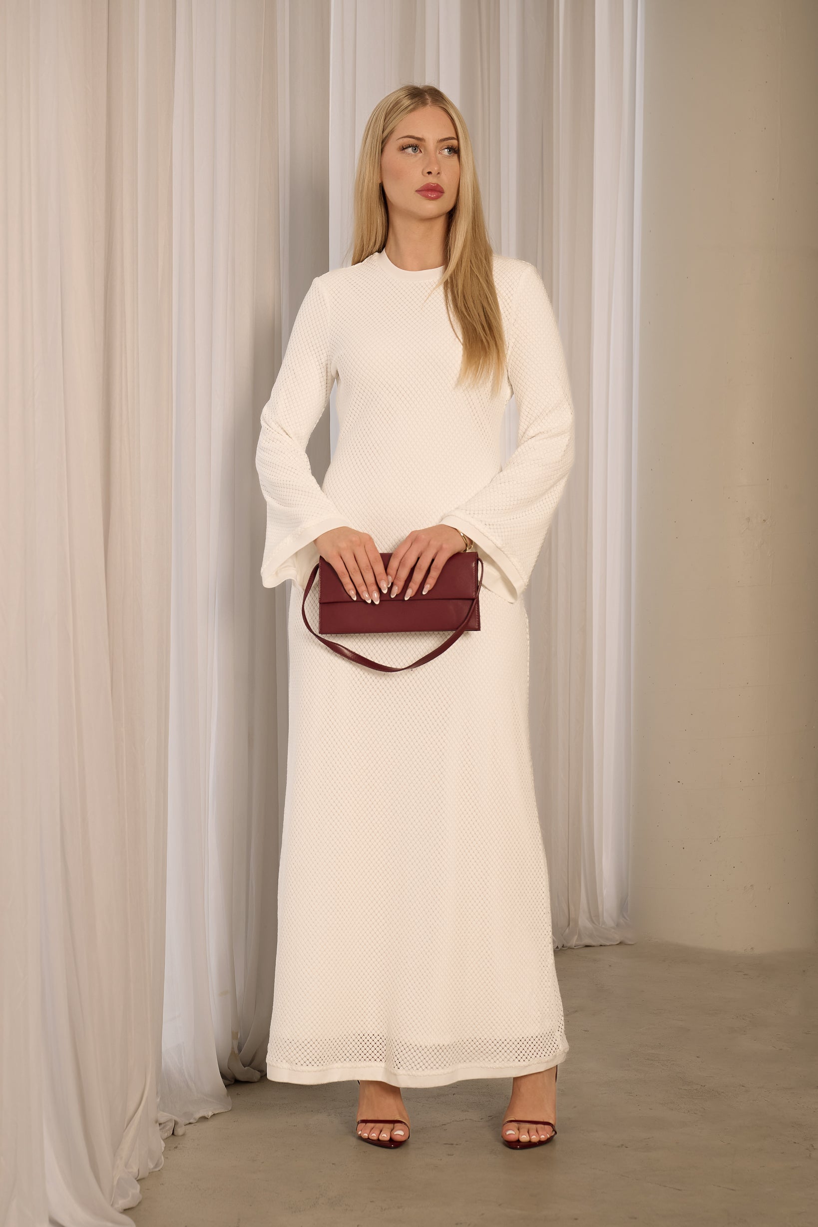 Pointelle Maxi Dress