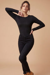 Round Neck Cotton Body Top - Dark Shades