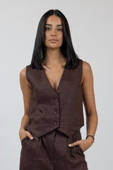 Coco 100% Linen Vest