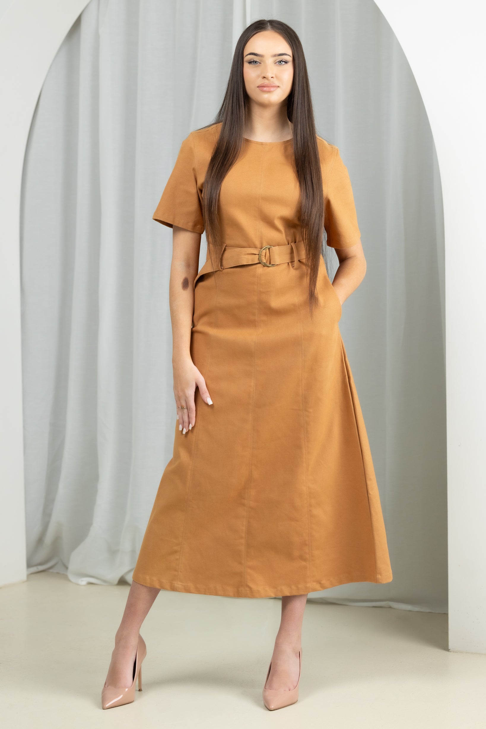 VV10537-TAN-dress