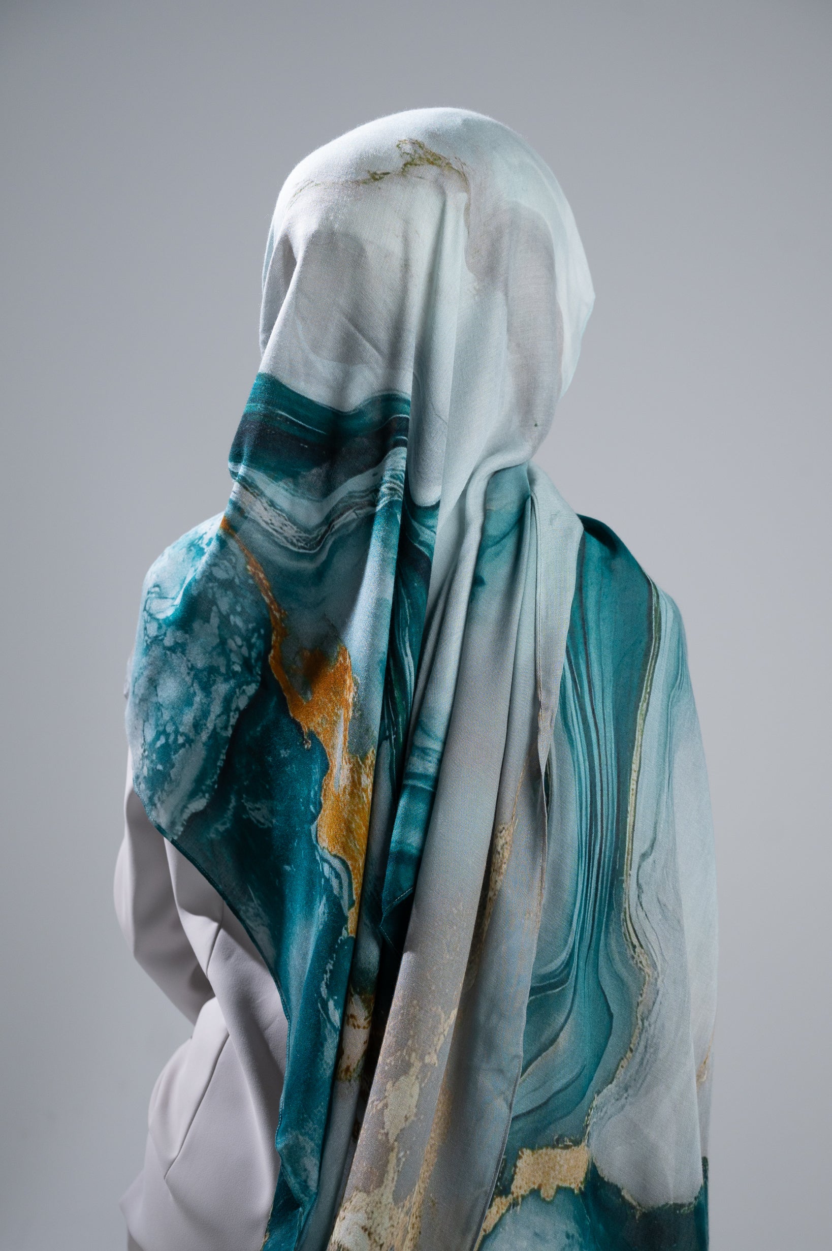 Watermark Modal Shawls - Shades of Dark Green