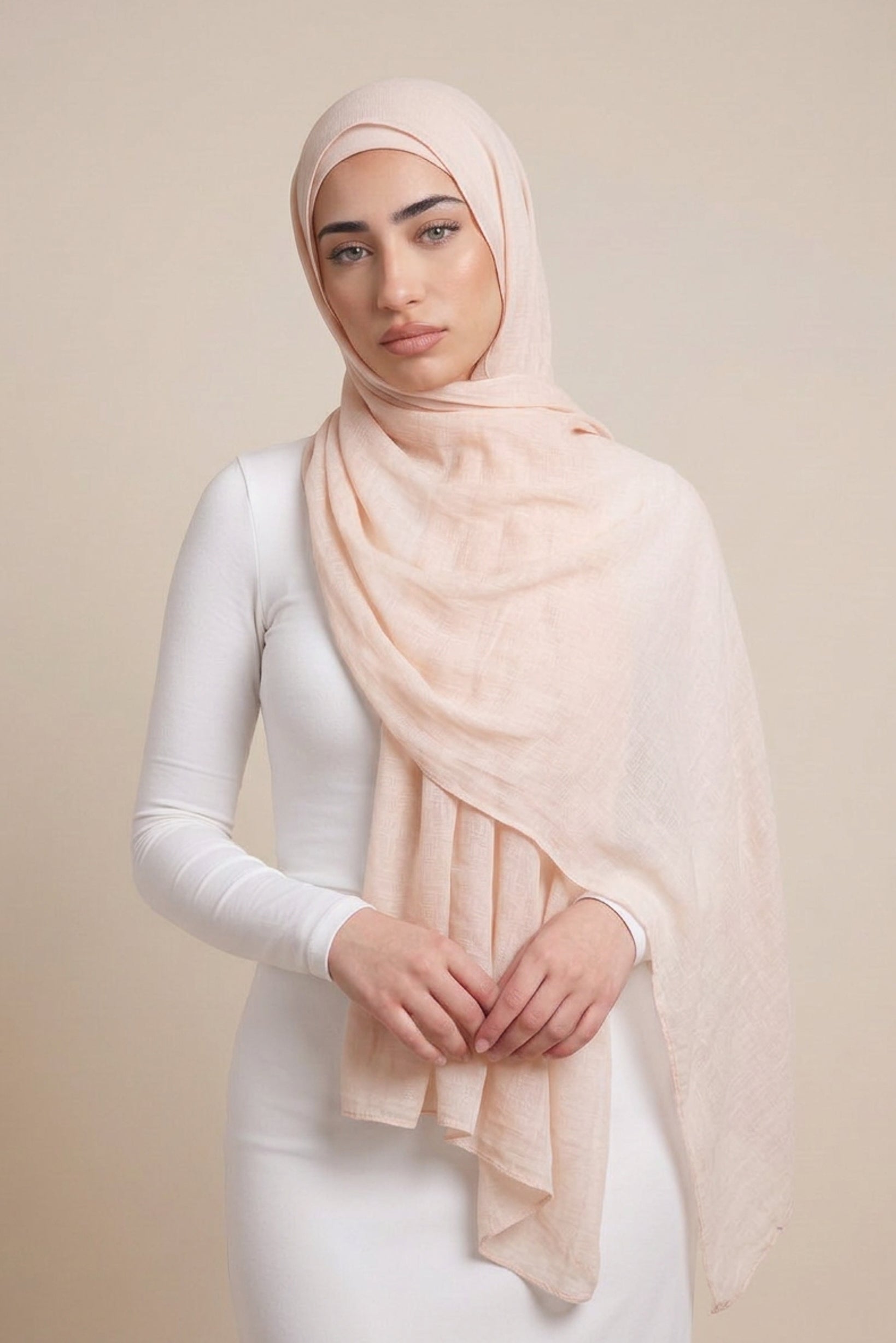 Cotton Modal Shawls - Shades of White
