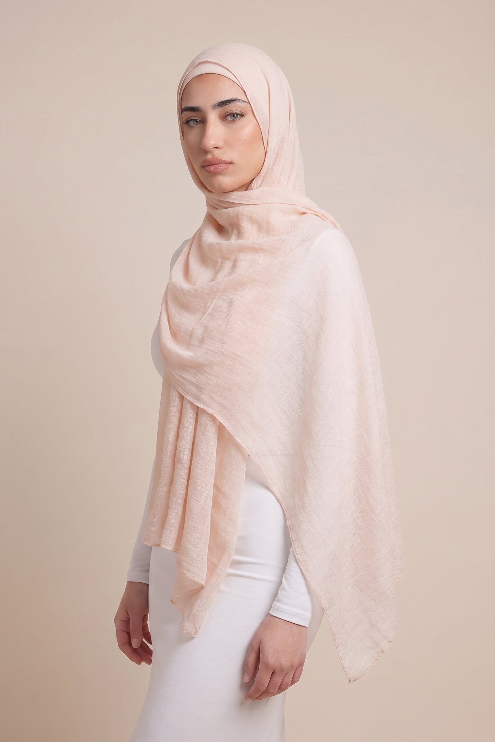 Cotton Modal Shawls - Shades of White