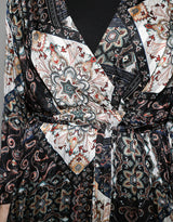 Paisley Box Print Satin Dress -  Modelle
