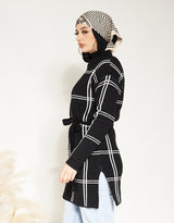 2131-Black-knit-top-jumper