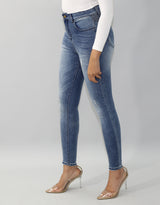 Blue Stone Wash Grazed Rider Denim -  Modelle